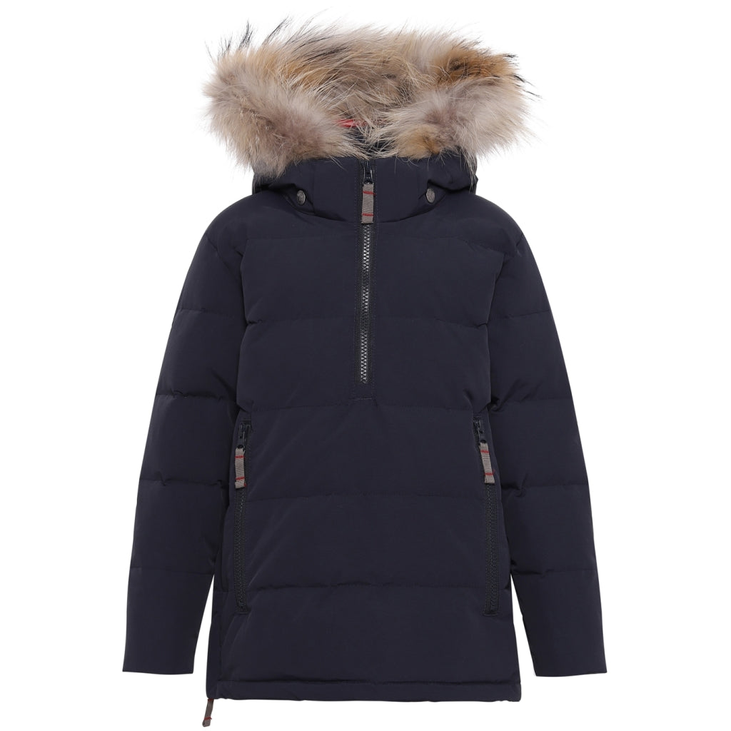 VER de TERRE Arktisk dunanorak med pels Jakke 608 Navy/beet